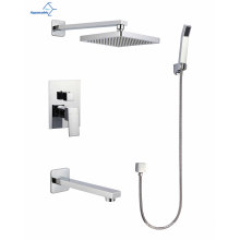 Aquacubic Pressure Balance Wall Mounted Bathroom Tub And Shower Faucet Set